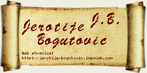 Jerotije Bogutović vizit kartica